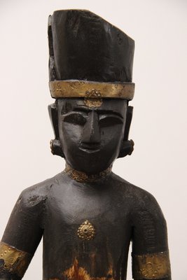 Vintage indisk træfigur
