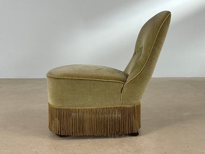 Antik fransk velour lænestol