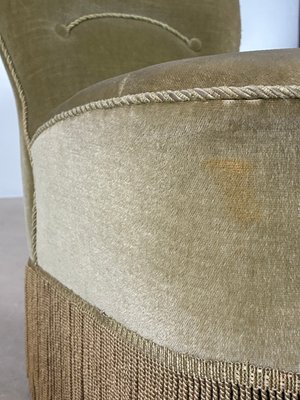 Antik fransk velour lænestol