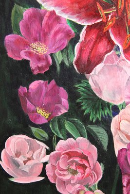 Farverigt blomster maleri