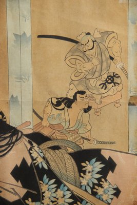 4 originale japanske ukiyo-e træsnit