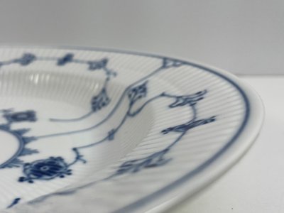 8 stk Royal Copenhagen Musselmalet Riflet dybtallerken nr. 165