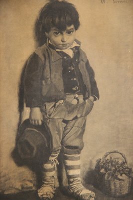 Wenzel Tornøe , Roma litografi af italiensk dreng, dateret 1886