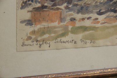 Ernst Syberg Sebenico Kroatien akvarel