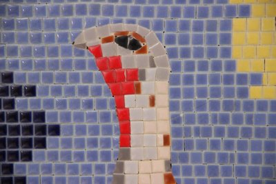 Unik mosaik kunst i ramme