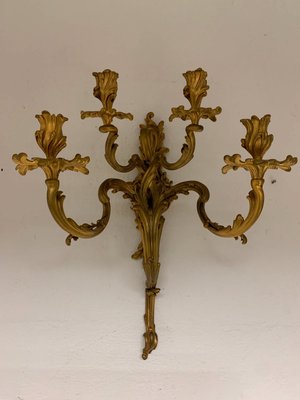 Vægstager, forgyldt bronze