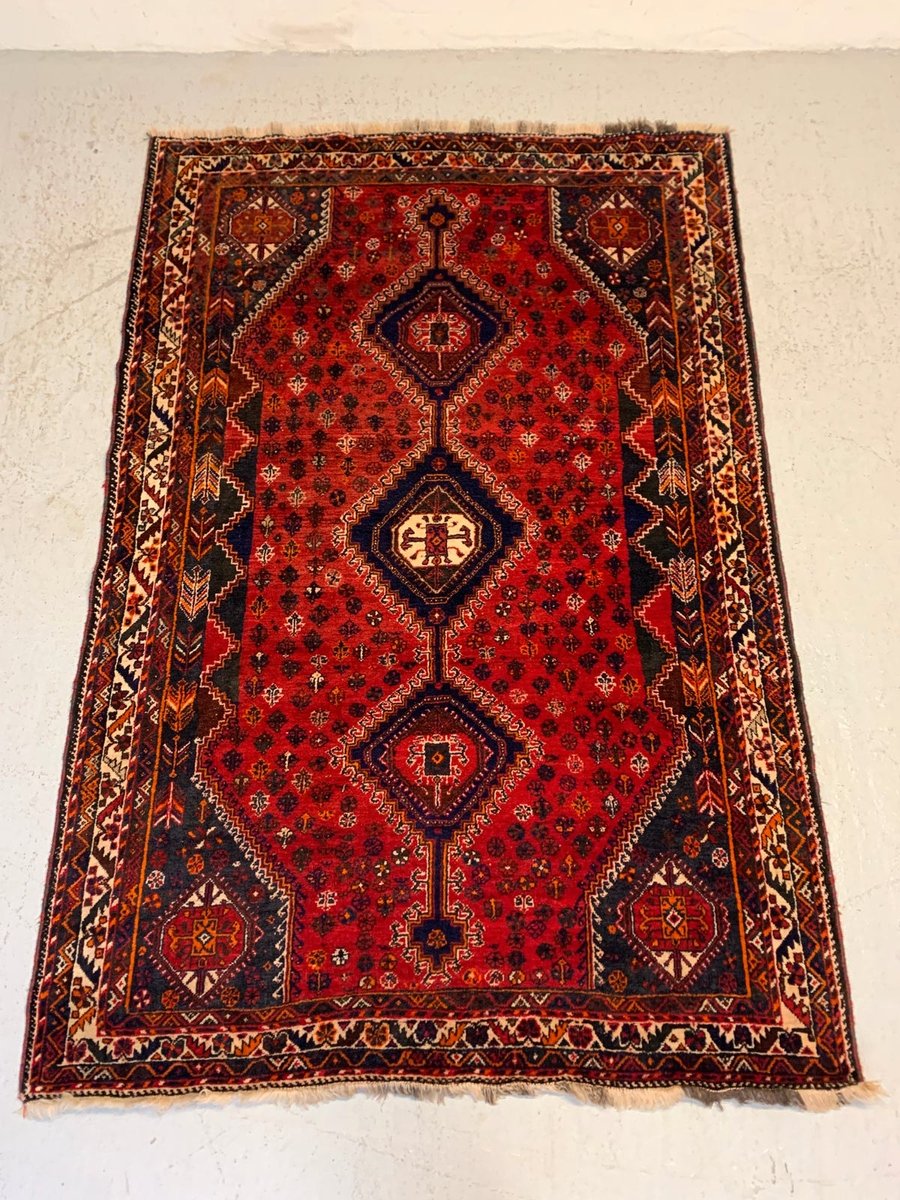 Tæppe, ægte, håndvævet, 130 x 198 cm.