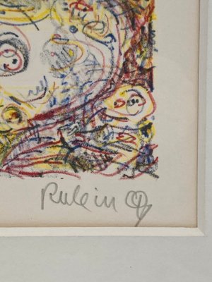 Indrammet litografi af Frank Rubin