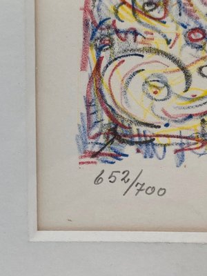 Indrammet litografi af Frank Rubin
